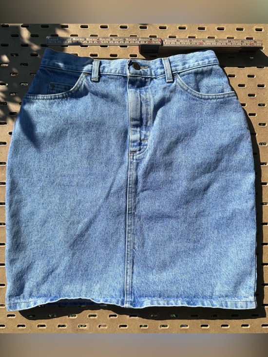 Lee Dresses & Skirts - Vintage Lee High Waisted Denim Mini Pencil Skirt Light Wash